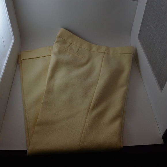 J. Crew City Fit Cream Wool Pants - Picture 2 of 7